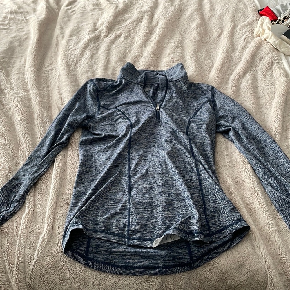 Reebok blue quarter zip
